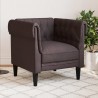 Chesterfield-Sessel Dunkelbraun Stoff