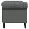 Chesterfield-Sofa 2-Sitzer Dunkelgrau Stoff