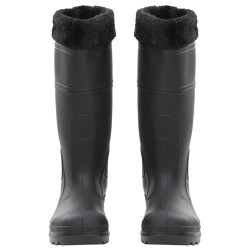 Gummistiefel mit Herausnehmbarem Innenfutter Schwarz Gr. 40 PVC