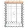 Gartenbank aus Gabionen 33x31x42 cm Massivholz Kiefer