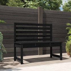 Gartenbank Schwarz 109 cm Massivholz Kiefer