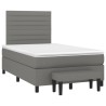 Boxspringbett mit Matratze Dunkelgrau 120x190 cm Stoff