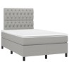 Boxspringbett mit Matratze Hellgrau 120x190 cm Stoff