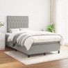 Boxspringbett mit Matratze Hellgrau 120x190 cm Stoff