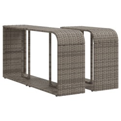 11-tlg. Garten-Sofagarnitur mit Kissen Hellgrau Poly Rattan