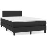 Boxspringbett mit Matratze Schwarz 120x190 cm Kunstleder