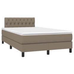 Boxspringbett mit Matratze Taupe 120x190 cm Stoff