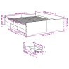 Bettgestell mit Schubladen Sonoma-Eiche 140x200cm Holzwerkstoff