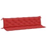 Gartenbank-Auflagen 2 Stk. Rot 200x50x7 cm Oxford-Gewebe