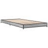 Bettgestell Grau Sonoma 75x190 cm Holzwerkstoff und Metall