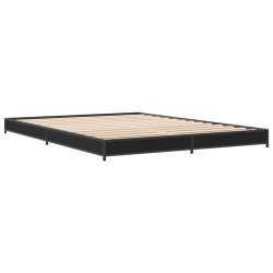 Bettgestell Schwarz 135x190 cm Holzwerkstoff und Metall