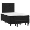 Boxspringbett mit Matratze Schwarz 120x190 cm Samt