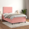 Boxspringbett mit Matratze Rosa 120x190 cm Samt