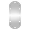 Wandspiegel mit LED-Leuchten 25x60 cm Glas Oval