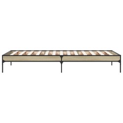 Bettgestell Sonoma-Eiche 90x200 cm Holzwerkstoff und Metall