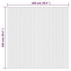 Teppich Rechteckig Hell Natur 100x100 cm Bambus