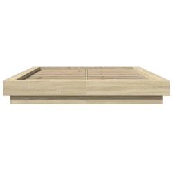 Bettgestell Sonoma-Eiche 135x190 cm Holzwerkstoff