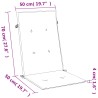 Hochlehner-Auflagen 6 Stk. Melange Anthrazit 120x50x4 cm Stoff