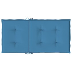 Niedriglehner-Auflagen 4 Stk. Melange Blau 100x50x4 cm Stoff