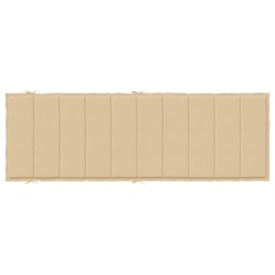 Sonnenliegen-Auflage Melange Beige 186x58x3 cm Stoff