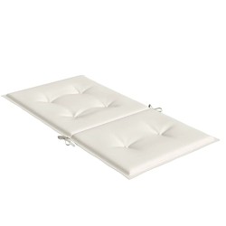 Niedriglehner-Auflagen 2 Stk. Melange Creme 100x50x4 cm Stoff