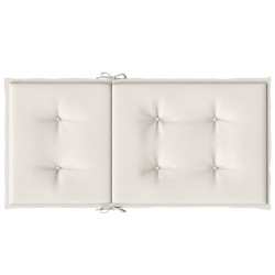 Niedriglehner-Auflagen 2 Stk. Melange Creme 100x50x4 cm Stoff