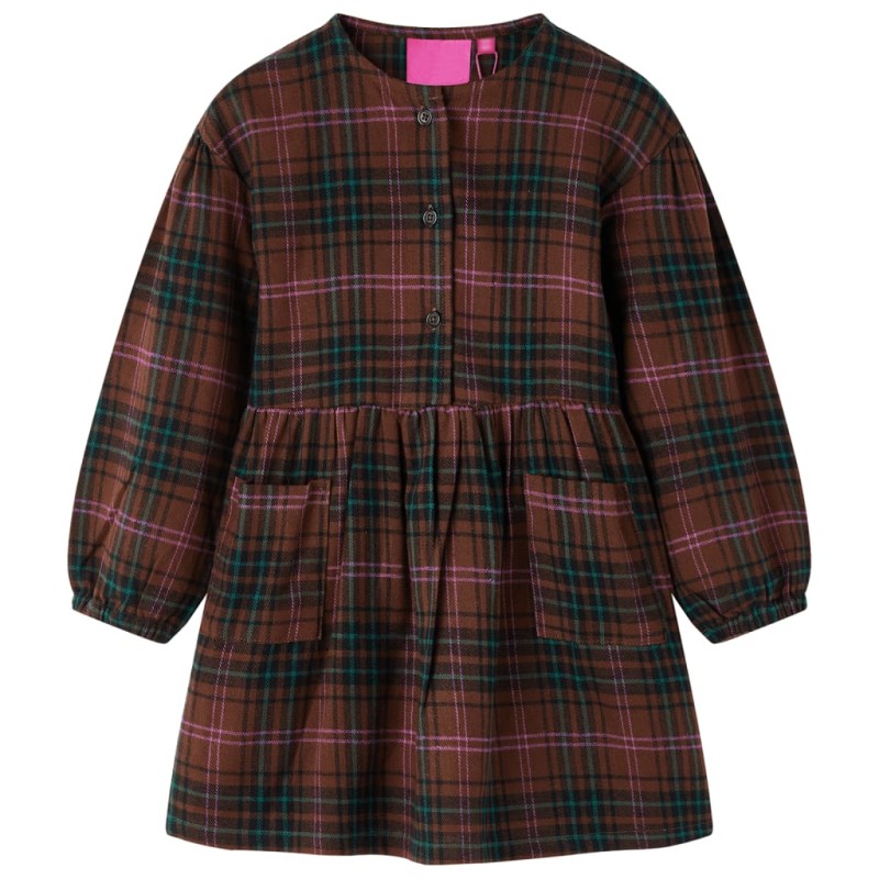 Kinderkleid mit Langen Ärmeln Cognac 92