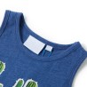 Kinder-Tanktop Dunkelblau Melange 92