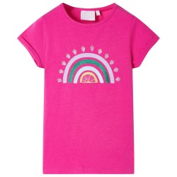 Kinder-T-Shirt Dunkelrosa 140