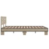 Bettgestell Sonoma-Eiche 120x190 cm Holzwerkstoff und Metall