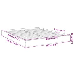 Bettgestell Schwarz 180x200 cm Holzwerkstoff