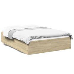 Bettgestell Sonoma-Eiche 120x190 cm Holzwerkstoff