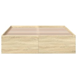 Bettgestell Sonoma-Eiche 120x190 cm Holzwerkstoff