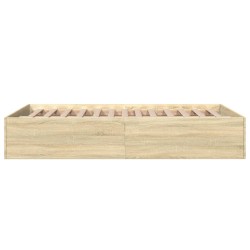 Bettgestell Sonoma-Eiche 120x190 cm Holzwerkstoff