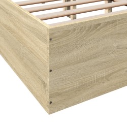 Bettgestell Sonoma-Eiche 120x190 cm Holzwerkstoff