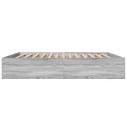 Bettgestell Grau Sonoma 180x200 cm Holzwerkstoff