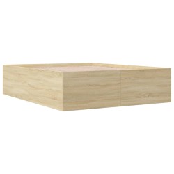 Bettgestell Sonoma-Eiche 150x200 cm Holzwerkstoff