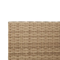 Gartensofa in L-Form mit Tisch und Kissen Beige Poly Rattan