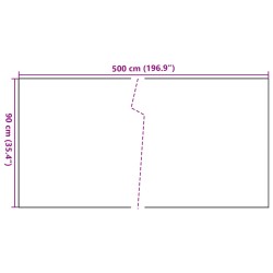 Balkon-Sichtschutz Weiß 500x90 cm Poly Rattan