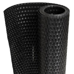 Balkon-Sichtschutz Schwarz 400x80 cm Poly Rattan