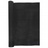 Balkon-Sichtschutz Schwarz 500x90 cm Poly Rattan