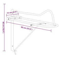 Sattelhalter Klappbar Wandmontage Schwarz Eisen