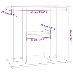 Aquariumständer Betongrau 60x30x60 cm Holzwerkstoff