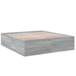 Bettgestell Grau Sonoma 180x200 cm Holzwerkstoff