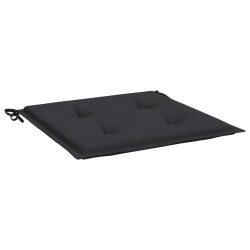 Gartenstuhl-Kissen 4 Stk. Schwarz 40x40x3 cm Oxford-Gewebe