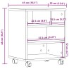 Druckerständer mit Rollen Braun Eichen-Optik 41x32x48 cm