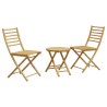 3-tlg. Bistro-Set Bambus