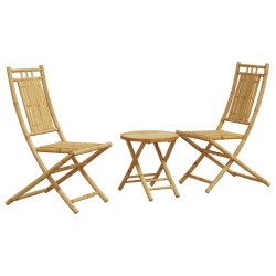 3-tlg. Bistro-Set Bambus