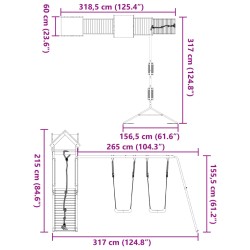 Spielturm Imprägniertes Kiefernholz