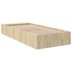 Bettgestell Sonoma-Eiche 100x200 cm Holzwerkstoff